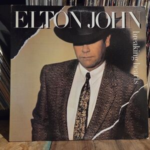Elton John "Breaking Hearts" Vintage 1984 Vinyl Record